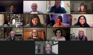 Our board members and interns in a zoom meeting.