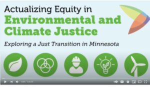 Title Card: Actualizing Equity in Environmental and Climate Justice: Exploring a Just Transition in Minnesota