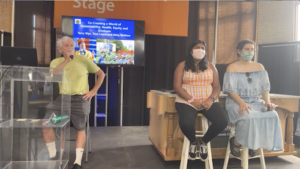Alliance president Terry Gips, intern Abigail Mathew, and board member Toya Lopez present at the Minnesota State Fair.