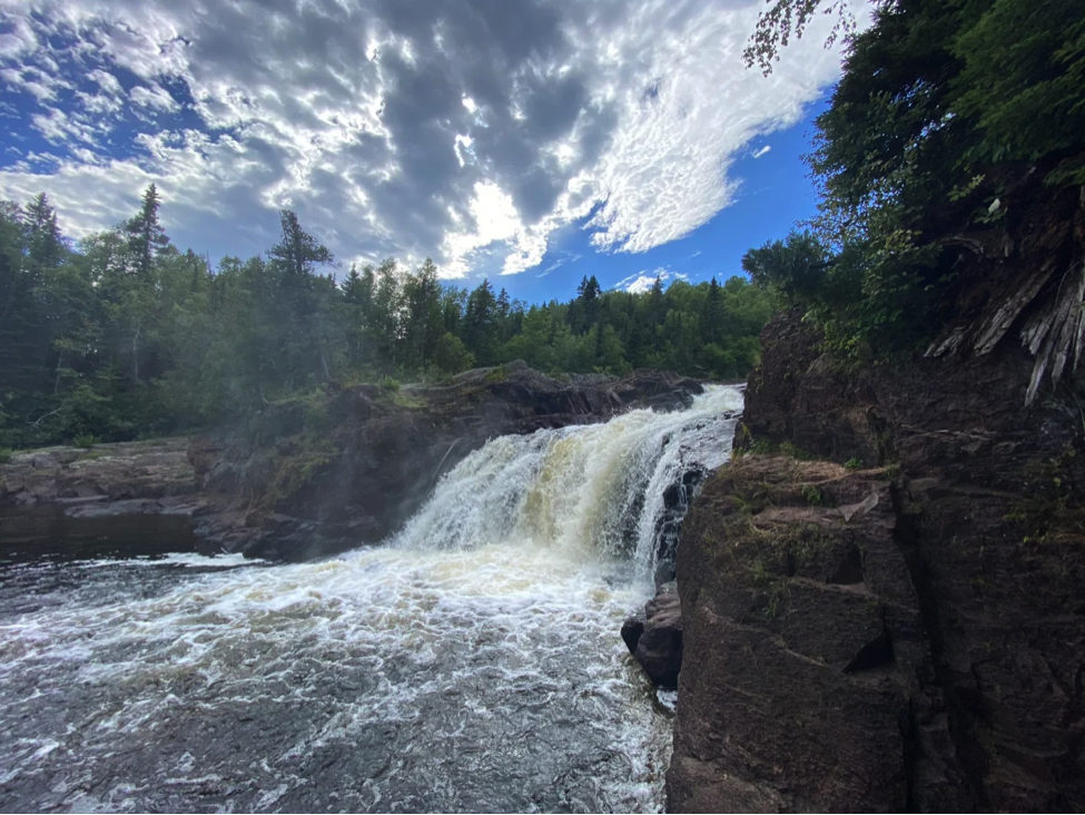 waterfall at Devil’s Kettle at the Magney State Park, Minnesota