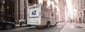 photo of USPS truck making deliveries